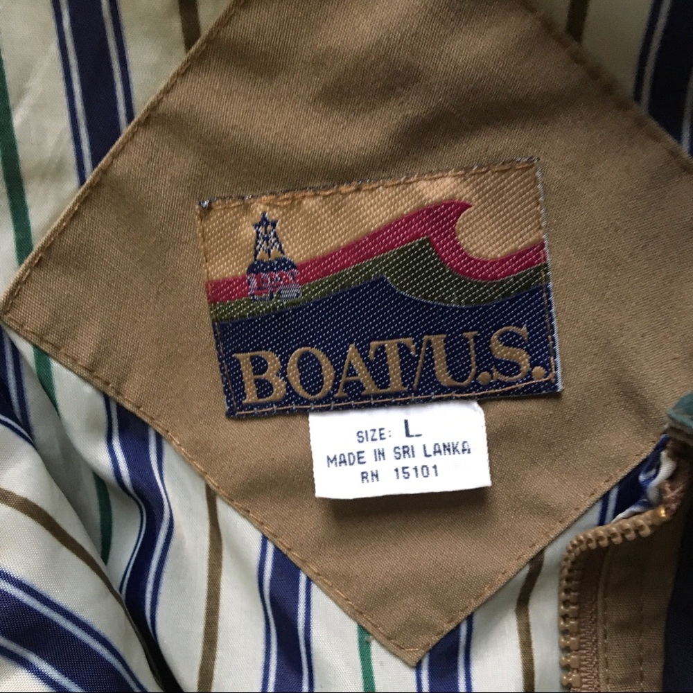 Vintage Boat U.S Bomber Jacket Mens Large - Picture 7 of 11